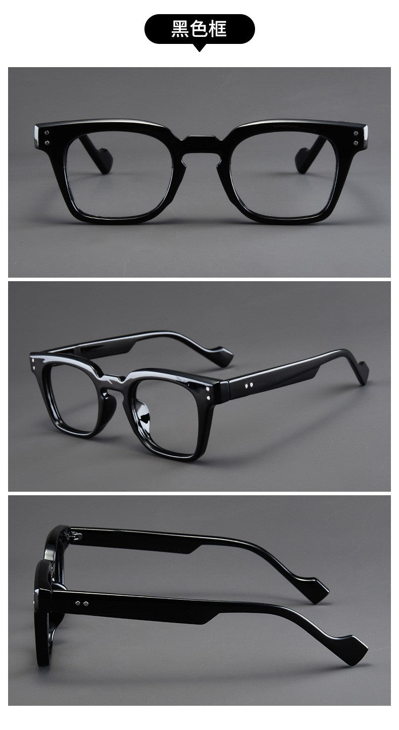 new square frame reading glasses retro printing glasses frame men women high-definition presbyopia glasses farsighted glasses