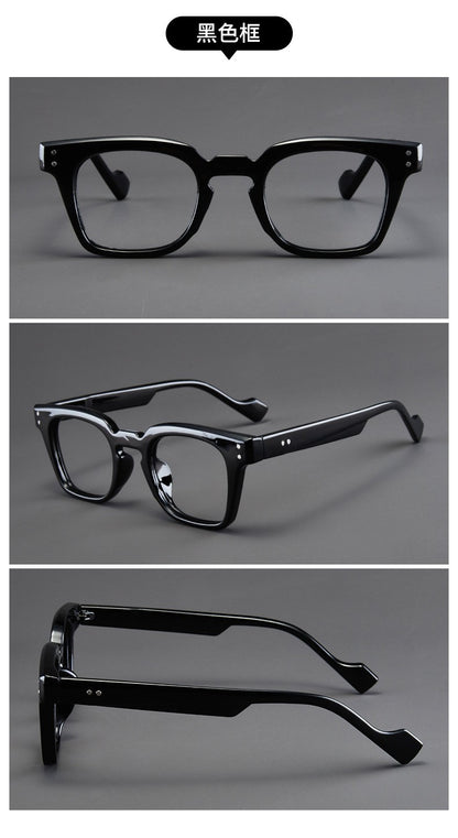 new square frame reading glasses retro printing glasses frame men women high-definition presbyopia glasses farsighted glasses