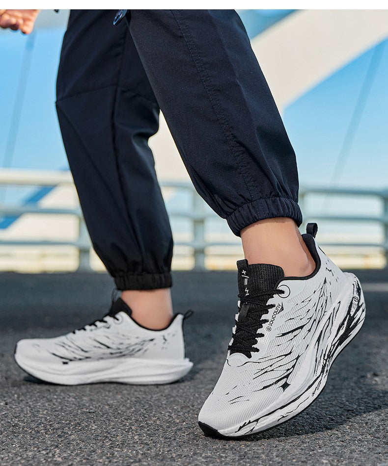 Fluorescence  Running Shoes Carbon Board Marathon Men Sports Lightweight Women's Comfortable Athletic Nonskid Sneakers Casual