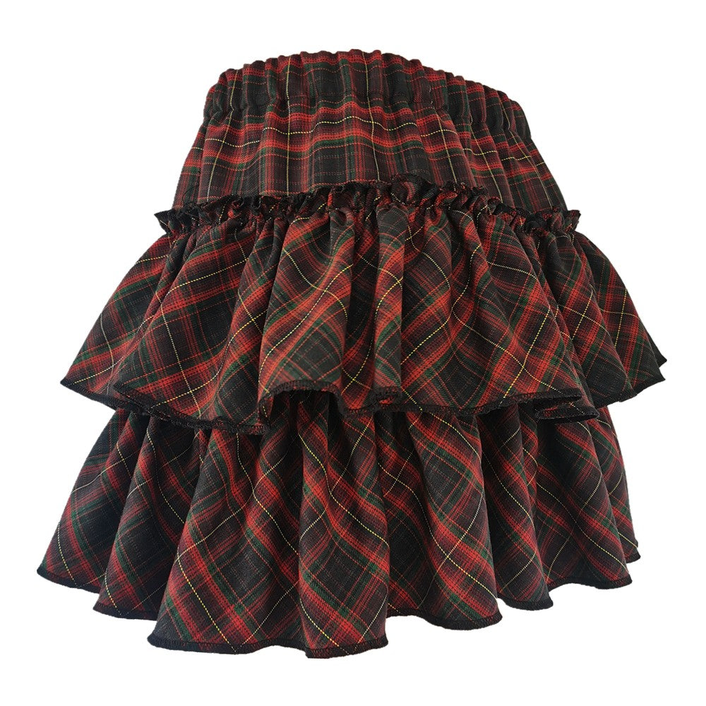 Pink Skirt Japanese College Style Youth Girl Plaid Skirt Female High Waist Slim Lolita Cosplay Y2k Skirt Goth Skirt