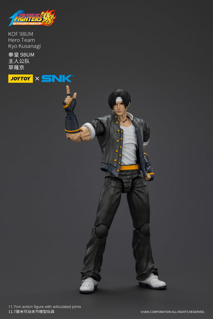 JOYTOY SNK Boneco de Ação 1/18 KOF 98UM Time de Heróis Kyo Kusanagi Goro Daimon Benimaru Nikaido Figuras Brinquedos Modelo