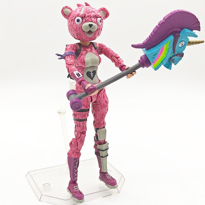 Fortnite Raptor Cavaleiro Negro Soldado Caveira Líder do Esquadrão Abraço Boneco de Ação Decoração de Quarto Brinquedos Presente para Crianças