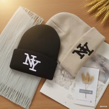 1PC/ 2PCS  Winter beanies caps for men, 3D Embroidery  knitted hats for women, outdoor warm hats , sports and casual CAP