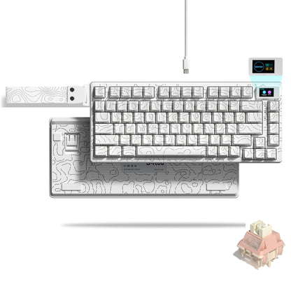 Teclado Gamer Mecânico Womier S-K80 75% com Display OLED Colorido Hot Swap Gasket Mount RGB Teclado Personalizado
