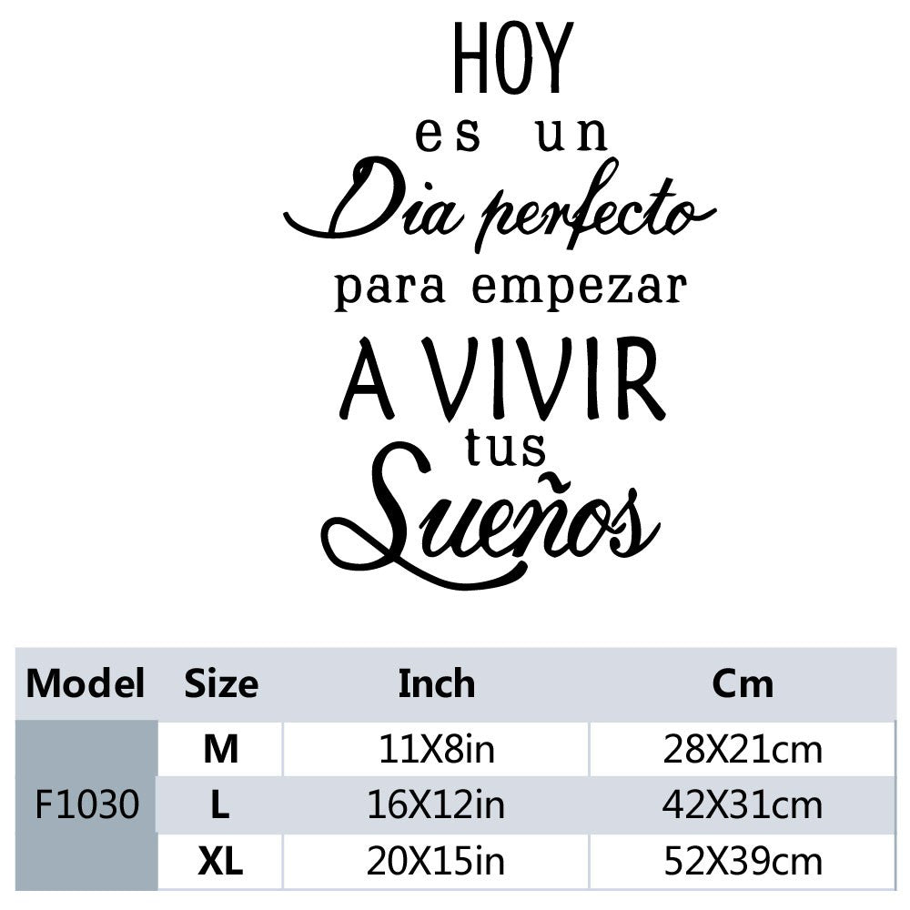 1 pc new Spanish sentence Wall Sticker Removable Wall Stickers Diy Wallpaper For Baby's Rooms Removable Decor Wall Decals