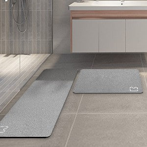 Tapete de Banho de Pedra Diatomácea Tapete de Banho de Terra Diatomácea Super Absorvente Antiderrapante 3,5MM de Espessura Tapete de Banho para Chão de Banheira