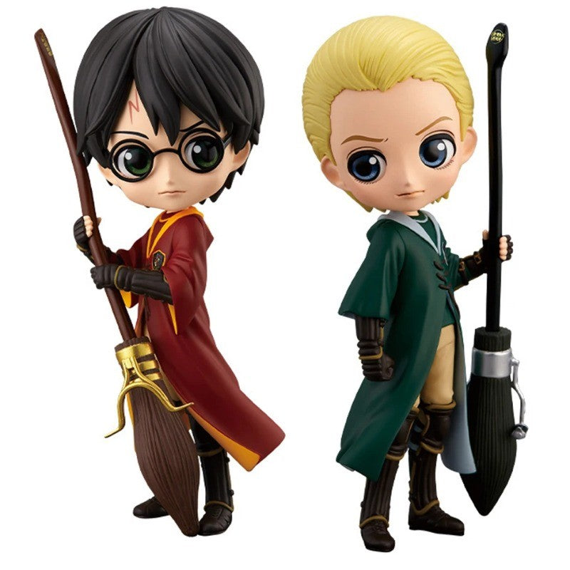 Enfeite de mesa da série Harry Potter, brinquedo modelo, boneco de ação, estátua modelo versão Kawaii Q, periféricos de anime para decoração