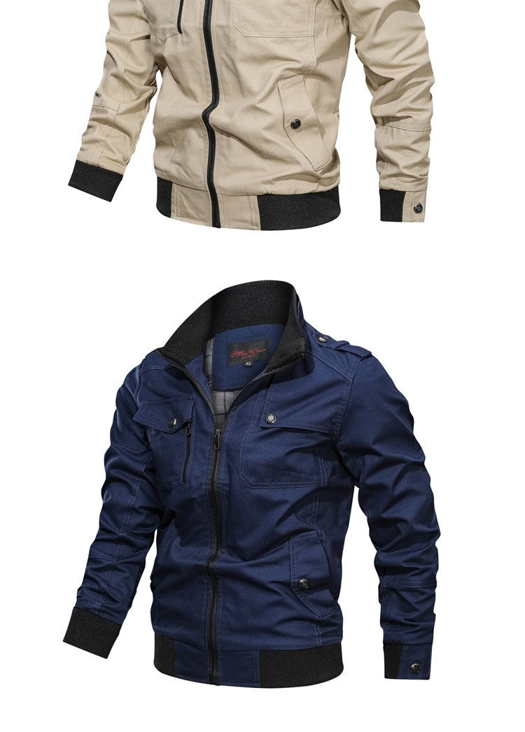 Spring Autumn Jacket Men Cotton Windbreaker Bomber Coat Military Men's Tactics Jackets Man Cargo Casual Jacket Mens Clothes 2025
