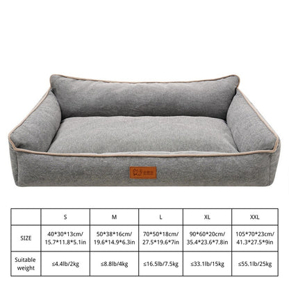 Cama de Cachorro de Inverno, Sofá Impermeável para Cães de Porte Médio, Cama de Espuma para Animais de Estimação com Capa Removível Lavável e Fundo Antiderrapante