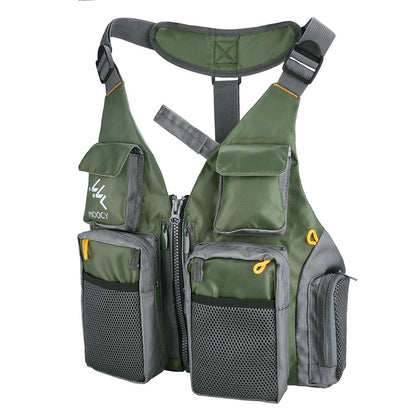 Jaqueta de Pesca Confortável Vários Bolsos Jaqueta de Pesca Versátil Colete de Pesca Marinha Respirável Ajustável para Corrida Viagem Caminhada