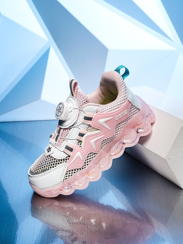 Parent-child shoes women's new autumn thick soled running rotary buckle children sports casual shoes for girls and boys