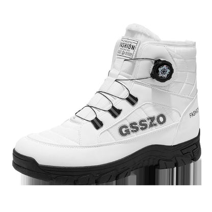 Winter New Swivel Buckle Fleece Waterproof Snow Boots Outdoor Non-slip and Wear-resistant