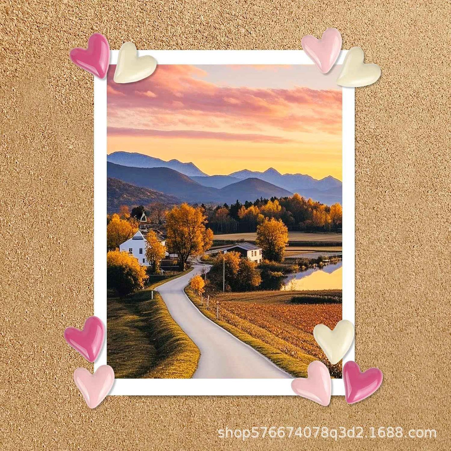 20 Alfinetes de Tachinha Rosa em Formato de Coração - Decoração Criativa com Tema de Amor para Escritório e Casa, Material ABS Durável, Ideal para Organizar Anotações