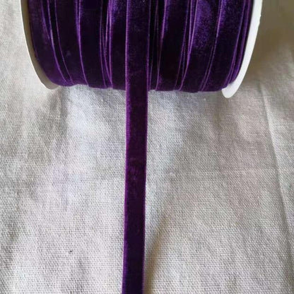 50yards 10mm Velvet Ribbon For DIY Handmade Gift Bouquet Wrapping Supplies Home Party Decorations Christmas Webbing Trimming