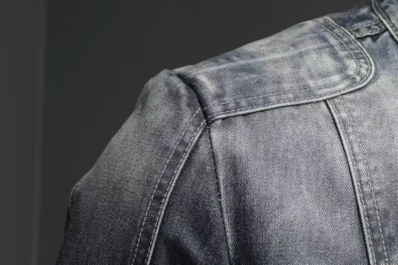 Men Denim Jackets Coats Zipper Coat Slim Fit Casual Solid Turn Down Collar Full Sleeve Regular Jacket Autumn Winter 2024