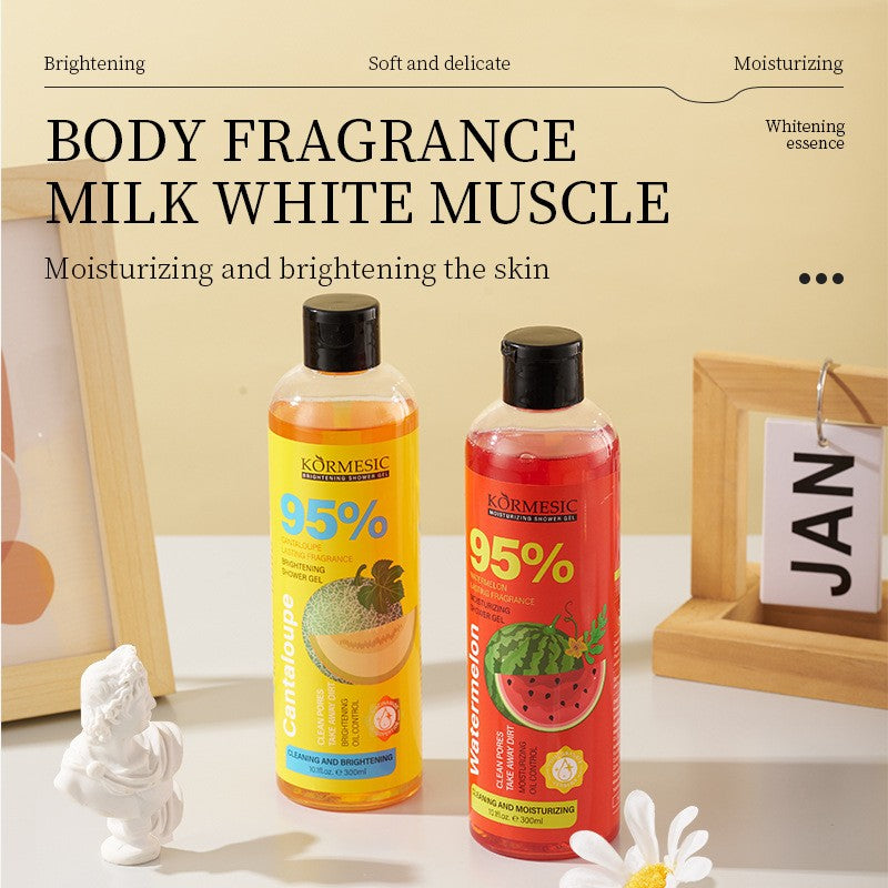300ml Orgânico Infusão de Frutas Gel de Banho Loção Corporal Lavagem Embelezadora da Pele Banho Clareador Delicado Suave Creme de Cuidado