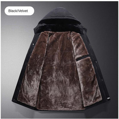 Conjunto Masculino de Pesca Corta-Vento e Quente para Uso Externo, Conjunto de Lã para Montanhismo, Jaqueta de Lã Grossa de Pelúcia para Inverno, Jaqueta Masculina com Capuz