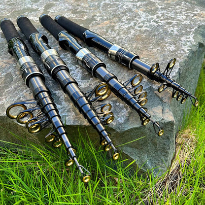 Portable Mini Sea Rod 33cm Closed Length Carbon Fiber Spinning Rod Travel Fishing Pole Rock Rod