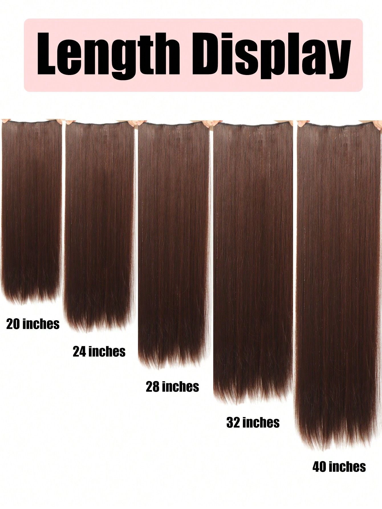 Aosiwig Sintético Super Longo Liso 100cm 5 Presilhas Extensão de Cabelo Natural Preto Loiro Aplique Postiço para Mulheres