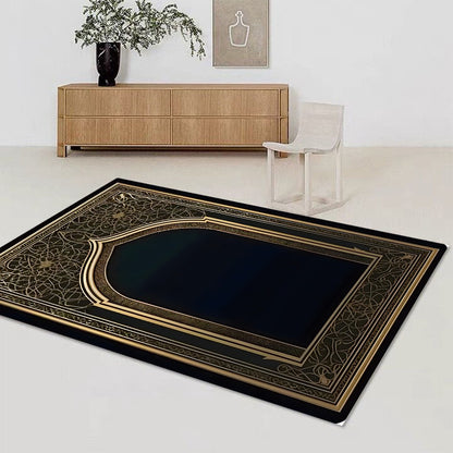 Islamic Muslim Carpet for Living Room Bedroom Bedside Floor Mat Home Lounge Decoration Absorbent Anti-Slip Doormat Prayer Rugs