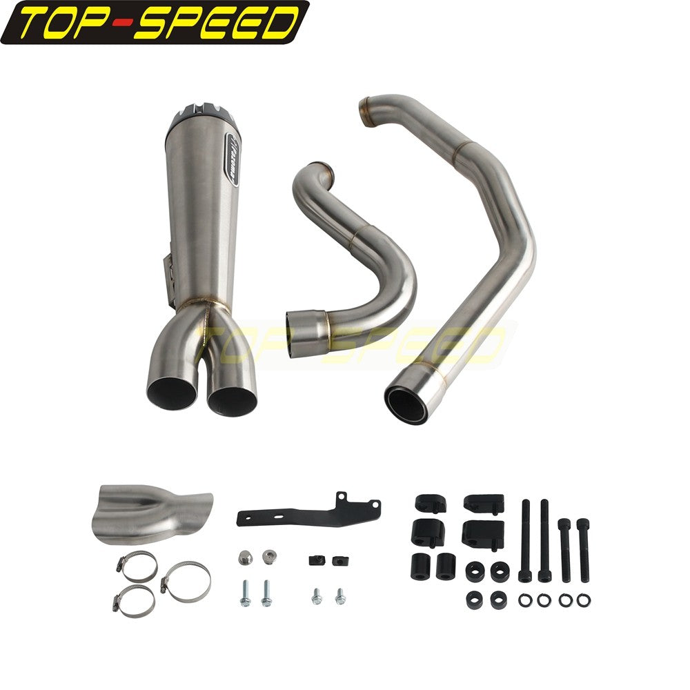 For Harley CVO Street Glide FLHXSE 2017-2025 CVO Road Glide ST FLTRXSTSE 2024-2025 2-Into-1 Exhaust Motorcycle Touring Mufflers
