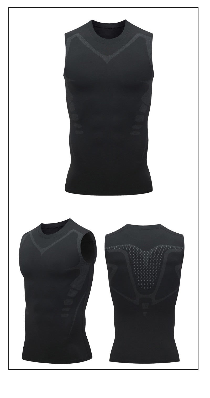 Compression Tank Top Men Gym Shirt Sleeveless Quick Dry Printing Sportswear Male Fitness Bodybuilding Vest Workout Muscle Top