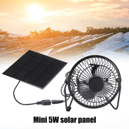 5W USB Solar Exhaust Fan Air Extractor Mini Ventilator Solar Panel Powered Fan