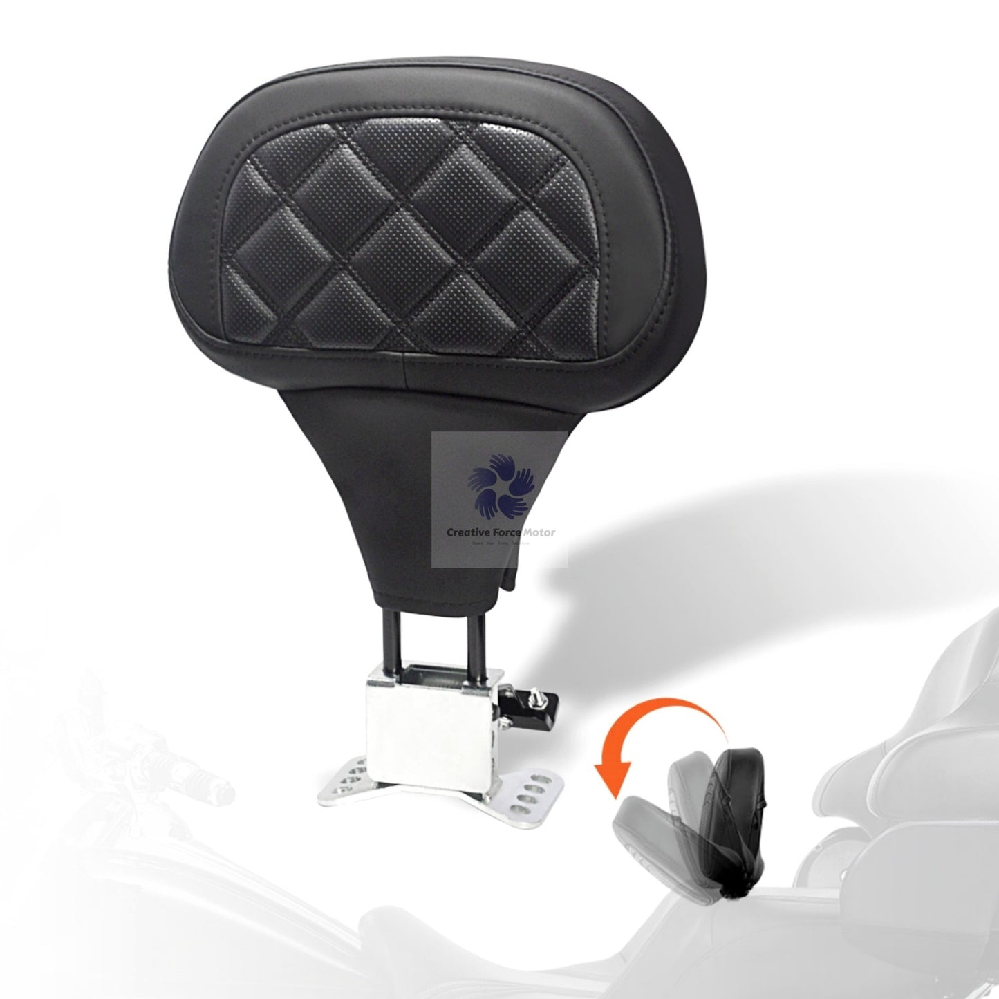 Encosto do Banco Dianteiro do Piloto de Motocicleta Ajustável para Harley Davidson Touring Road King Street Electra Glide 2009-2025