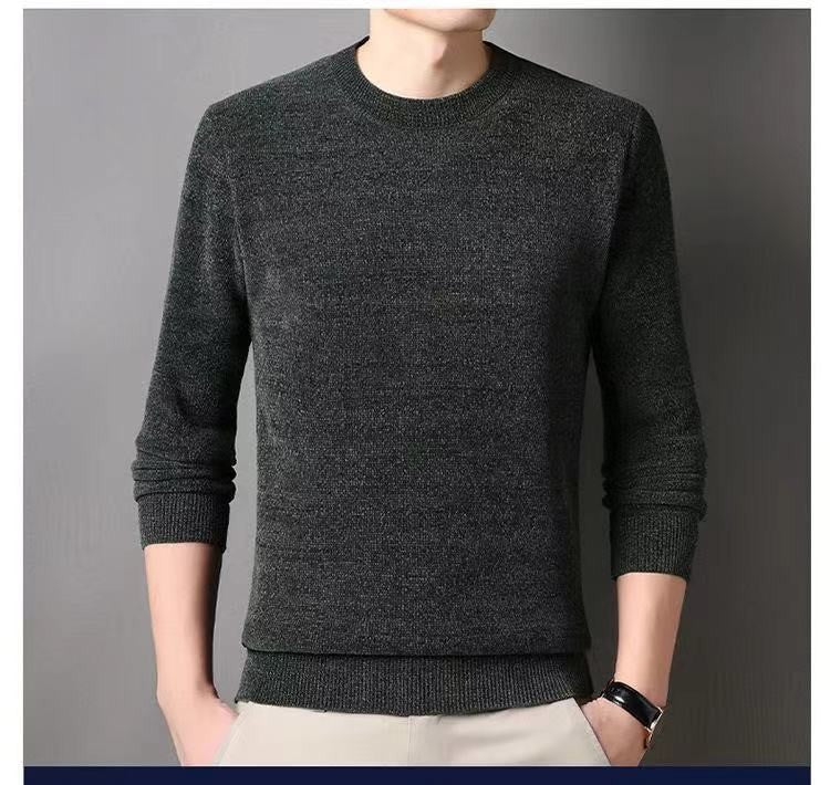 Men's 100% pure Mink Cashmere Sweater O-Neck Pullovers Knit Large Size Mink Sweater Winter Male Tops Long Sleeve Jumpers 4XL