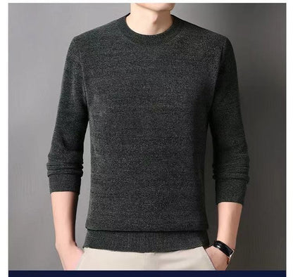 Men's 100% pure Mink Cashmere Sweater O-Neck Pullovers Knit Large Size Mink Sweater Winter Male Tops Long Sleeve Jumpers 4XL