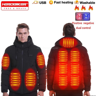 Heated Jackets Men's Women's Heating Jackets USB Electric Heating Jacket 13 Areas Heated Vest Thermal Clothing Coat Winter