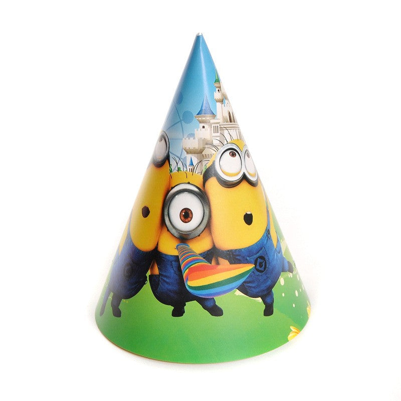 Anime Minion Themed Party Decorations Party Tableware Set Plates Cups Birthday Balloons Big Eye Yellow Man Party Favors Supplies