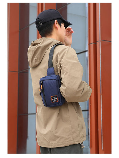 Fashionable Men's Small Shoulder Bag, High-quality and Durable Oxford Cloth Handbag, Portable Crossbody Bag, Flap Mini Waist Bag
