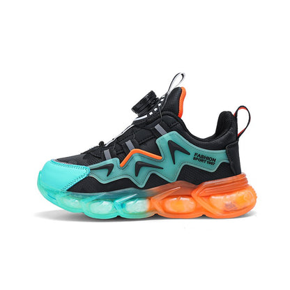 New Children's Leather Casual Shoes For Boy Girls Outdoor Running Sneakers Breathable Mesh Kids School Walking Sport Non Slip