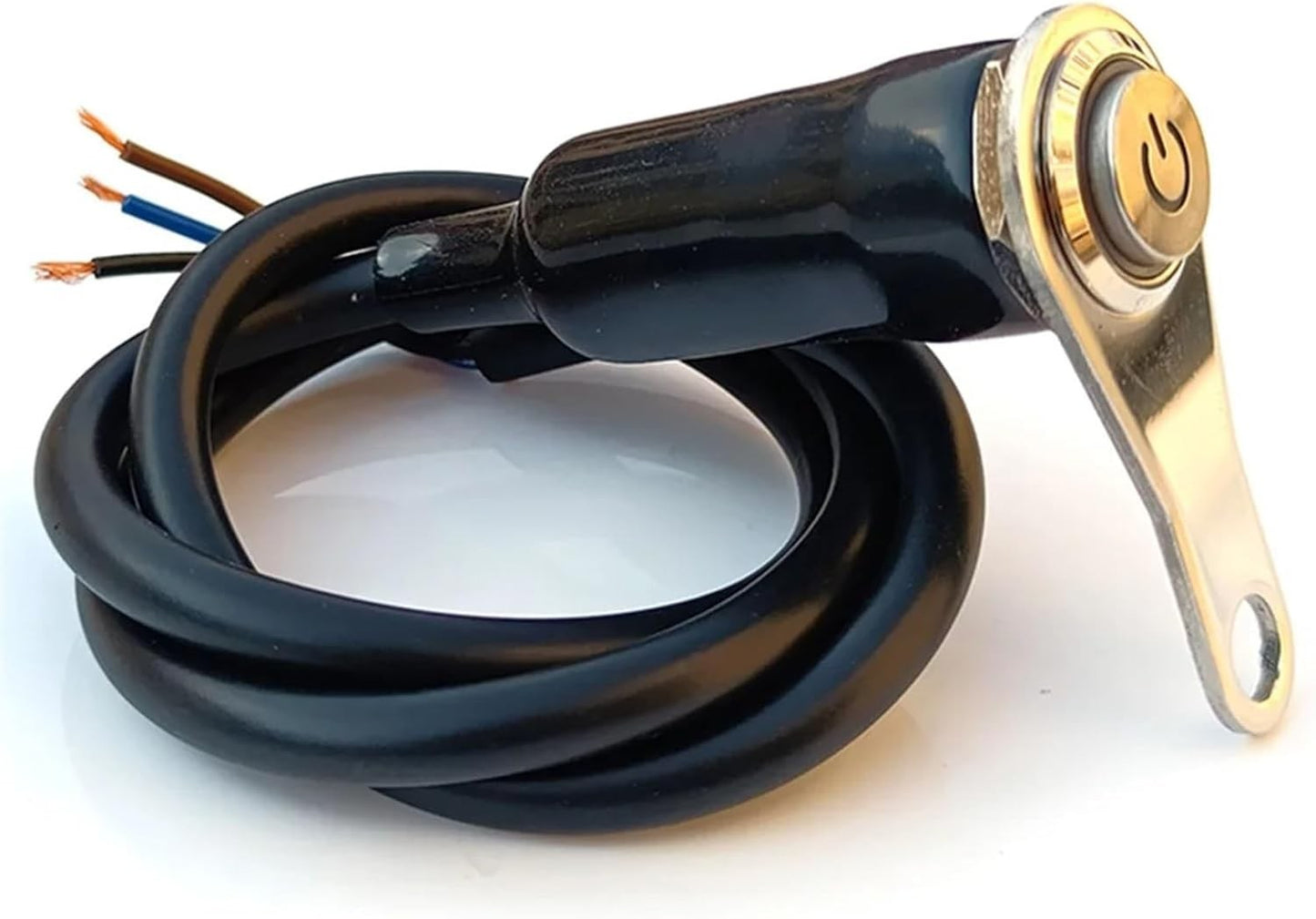 Cilindro Chave Bicicleta LED Interruptor Moto LIGA + DESLIGA Montagem no Guidão Liga de Alumínio Impermeável 12V Luz de Nevoeiro Lâmpada Buzina de Bicicleta Botão de Pressão