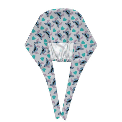 Custom Retro Cartoon Cleaning Working Cap Comfortable  Stitch Ohana Scrub Cap Surgicals Hat Nurse Scrubs Hat For Dentist