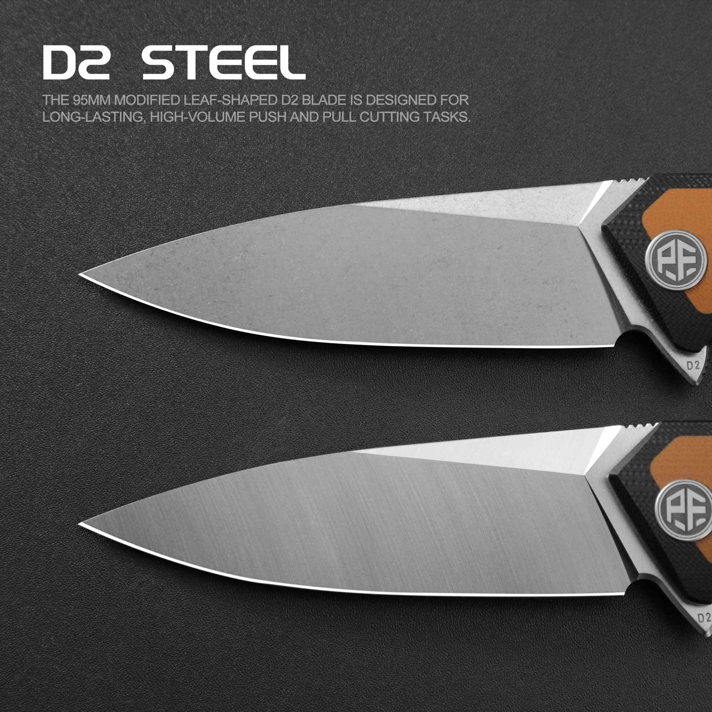 Petrified Fish PF838 Folding Knife Jackknife D2 Steel Outdoor Camping Hunting Hiking EDC Tool Ball Bearing G10 Handle Knives