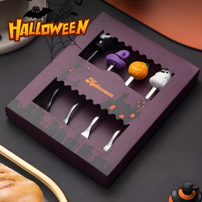 Conjunto de Talheres de Aço Inoxidável Halloween - Colher de Café Colher de Sobremesa Garfo de Fruta - Acessórios de Festa Temática