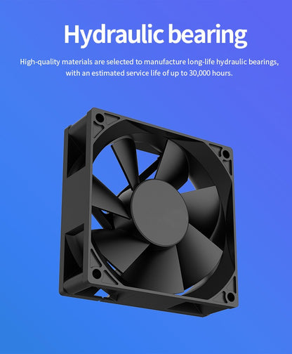 TEUCER 120mmx120mmx25mm 80mmx80mmx25mm 5V USB Exhaust Cooling Fan with Metal Mesh Foot Mat for Router TV Set-top Box Cooling