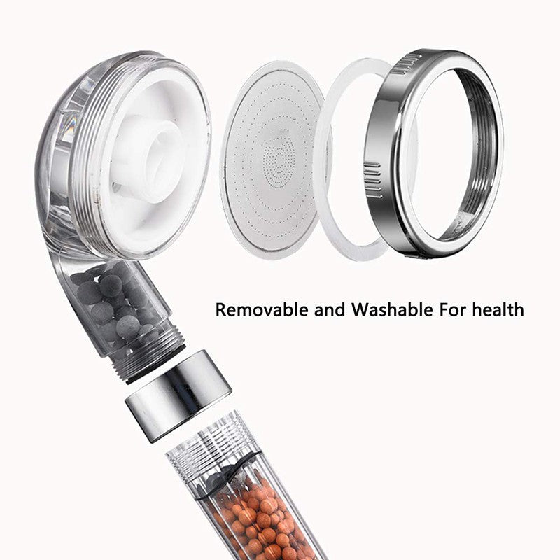 Zhangji 3 Functions High Pressure SPA Shower Head Water Saving Handheld Rainfall Bathroom Accessory Anion Filter Shower