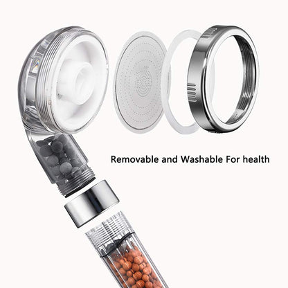 Zhangji 3 Functions High Pressure SPA Shower Head Water Saving Handheld Rainfall Bathroom Accessory Anion Filter Shower