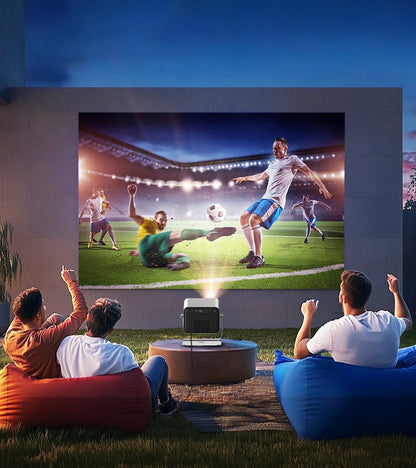 VEVSHAO V80 4K Projector Full HD1080P 2200 Anis Lumens Android 11.0 WiFi 6 Video Home Movie Theater Projectors with Base Stand