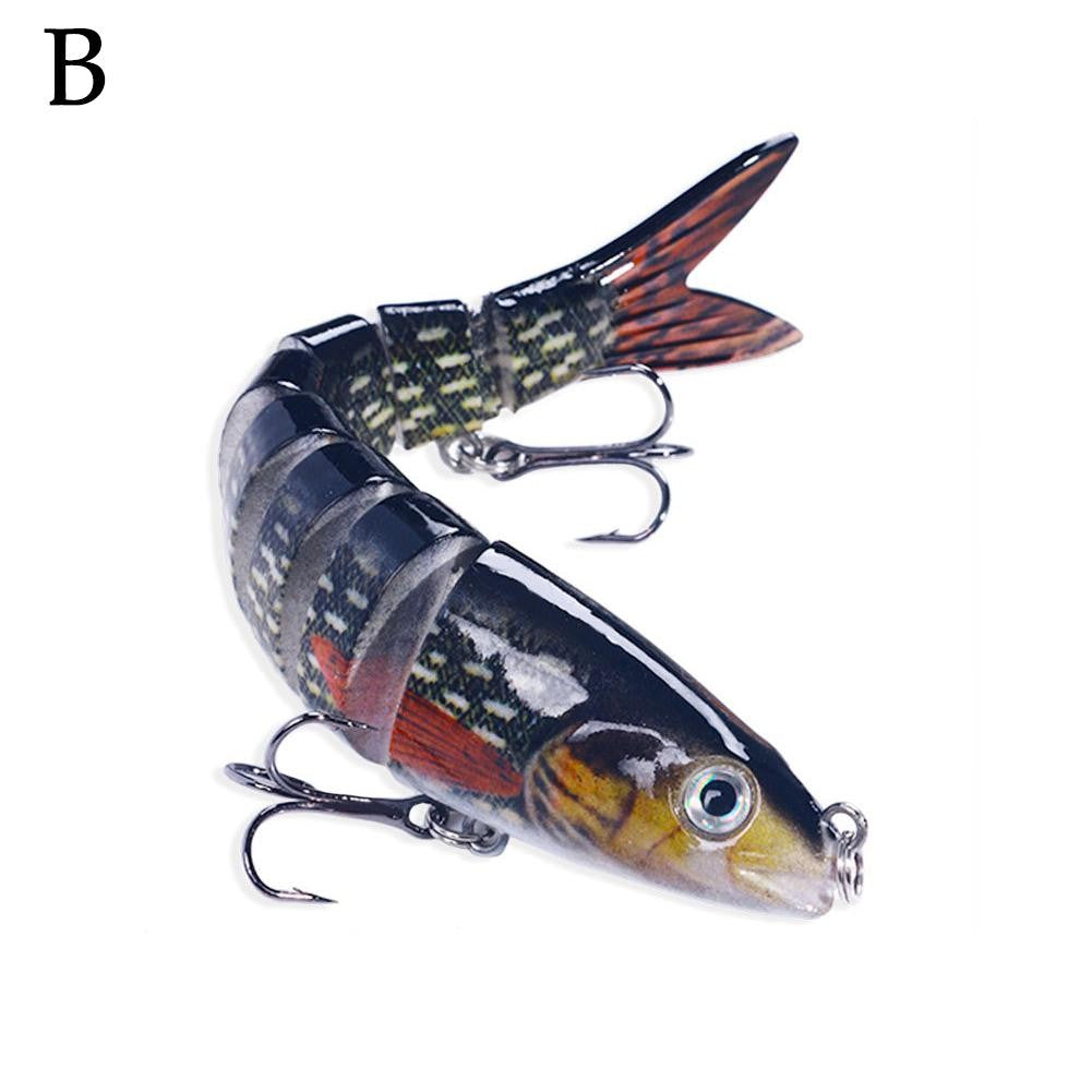 Iscas Artificiais Articuladas Wobblers para Pesca de Lúcio 13,4cm, Seções Múltiplas, Isca Rígida Artificial para Trolling, Ferramentas de Pesca de Carpa e Lúcio