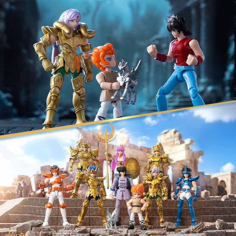 BLOKEES Gold Saints Stars Series Wave1- 4 Blind Box | Saint Seiya Licensed Action Figure Set for Anime Collection & Gift