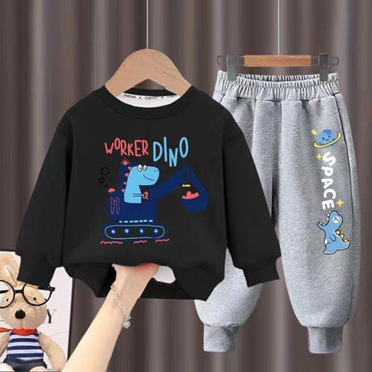 Kids Clothes Boys & Girls Autumn Long Sleeve Top & Pants 2 Pieces Sets Children Boy & Girl Printed Tracksuit Sport Outfit