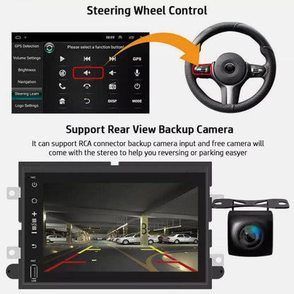 7inch Android 13 AHD Camera Car Stereo Radio +2+32G Microphone GPS Navi For 2013 2014 Ford F-150 Raptor GPS FM Player