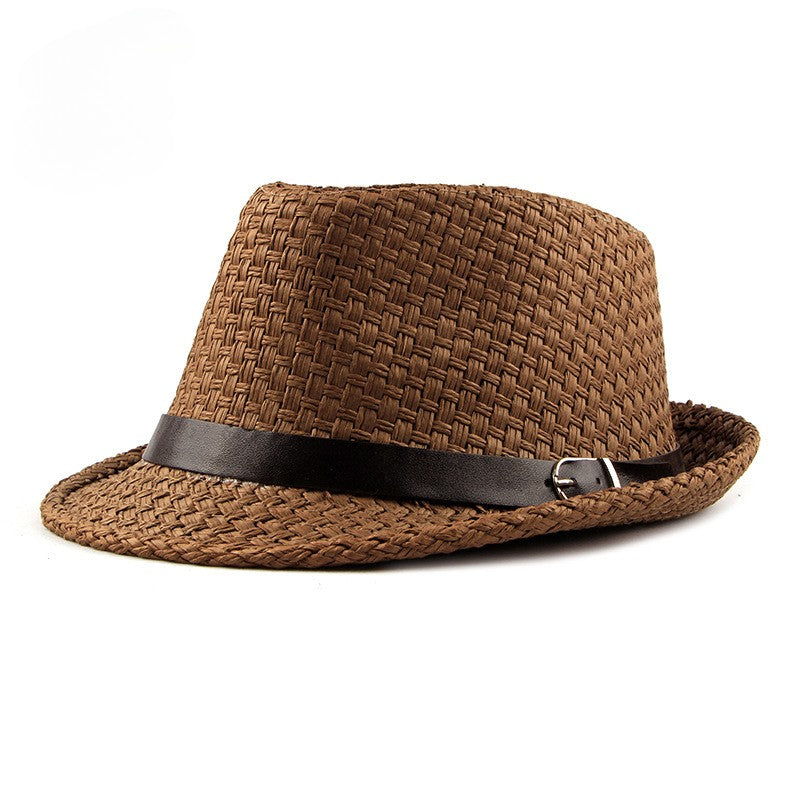 Chapéu Jazz Coreano Moderno Simples Chapéu de Sol Feminino Verão Protetor Solar Respirável Chapéu de Palha para Homens