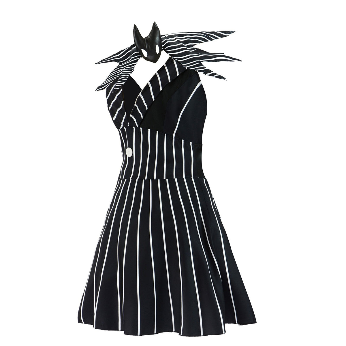 Anime Jack Skellington Cosplay Costume Christmas Night Outfit Black Stripe Dress For Woman Halloween Party Fancy Demon Clothes