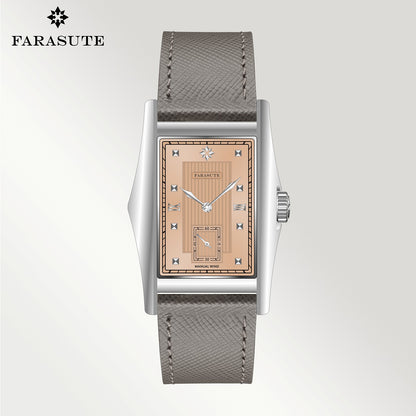 FARASUTE Creative Manual Square Customized Mechanical Movement Watch Men Luxury Sapphire Glass Small Second Wristwatches reloj