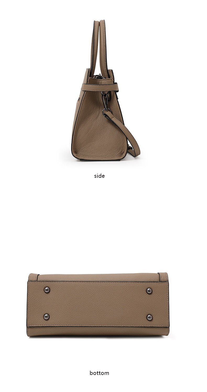 Genuine leather women's bag original first layer cowhide women's hand shoulder simple tote bag occupation